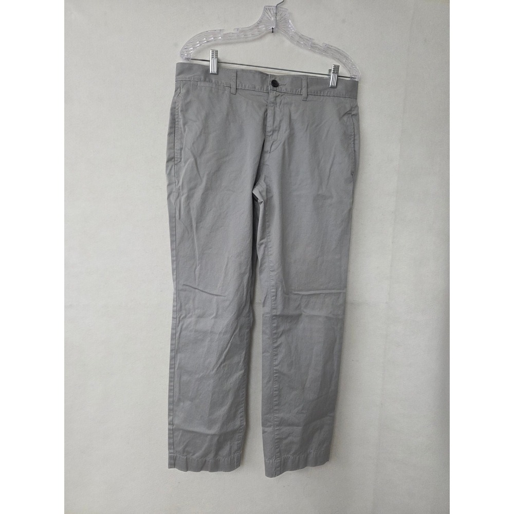 Billy Reid Leonard Chino Pants Mens 32x28 Gray Straight Leg 100% Cotton Peru